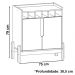 Barzinho 2 Portas 50522 E Cristaleira Para Sala 50519 Branco Cedro DCASA