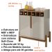 Barzinho 2 Portas 50522 E Cristaleira Para Sala 50519 Off White Cedro DCASA