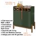 Barzinho 2 Portas 50522 E Cristaleira Para Sala 50519 Verde Oliva Cedro DCASA
