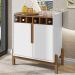 Barzinho Com 2 Portas e Adega Para Sala de Jantar 50522 Branco Cedro DCASA