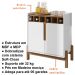 Barzinho Com 2 Portas e Adega Para Sala de Jantar 50522 Branco Cedro DCASA