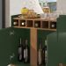 Barzinho Com 2 Portas e Adega Para Sala de Jantar 50522 Verde Oliva Cedro DCASA