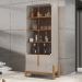 Buffet 190cm Adega 050520 E Cristaleira 4 Portas 50519 Off White Cedro DCASA