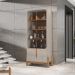 Buffet 190cm Adega 050520 E Cristaleira 4 Portas 50519 Off White Cedro DCASA