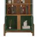 Buffet 190cm Adega 050520 E Cristaleira 4 Portas 50519 Verde Oliva Cedro DCASA