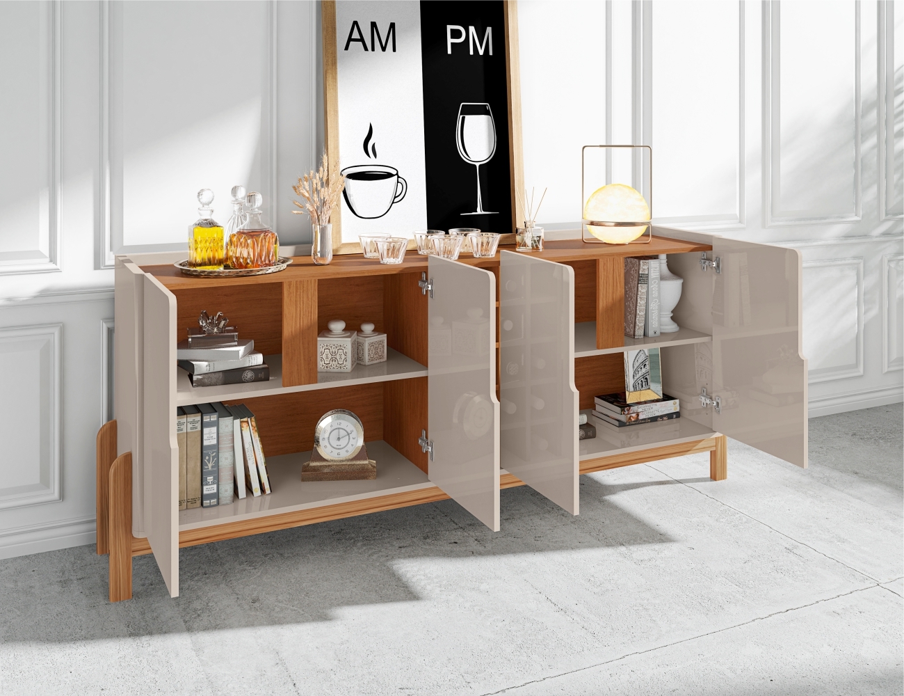 Buffet Adega Ranger Off White Cedro
