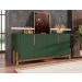 Buffet Agnes Verde Oliva Cedro 4 Portas com Detalhe Curvo