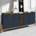 Buffet Aparador 190cm Com Adega 050520 Azul Cobalto Cedro DCASA