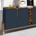 Buffet Aparador 190cm Com Adega 050520 Azul Cobalto Cedro DCASA