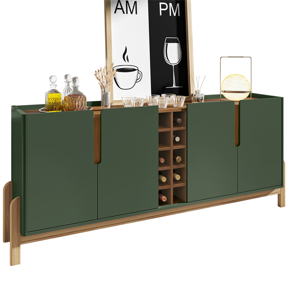 Buffet Aparador 190cm Com Adega 050520 Verde Oliva Cedro DCASA