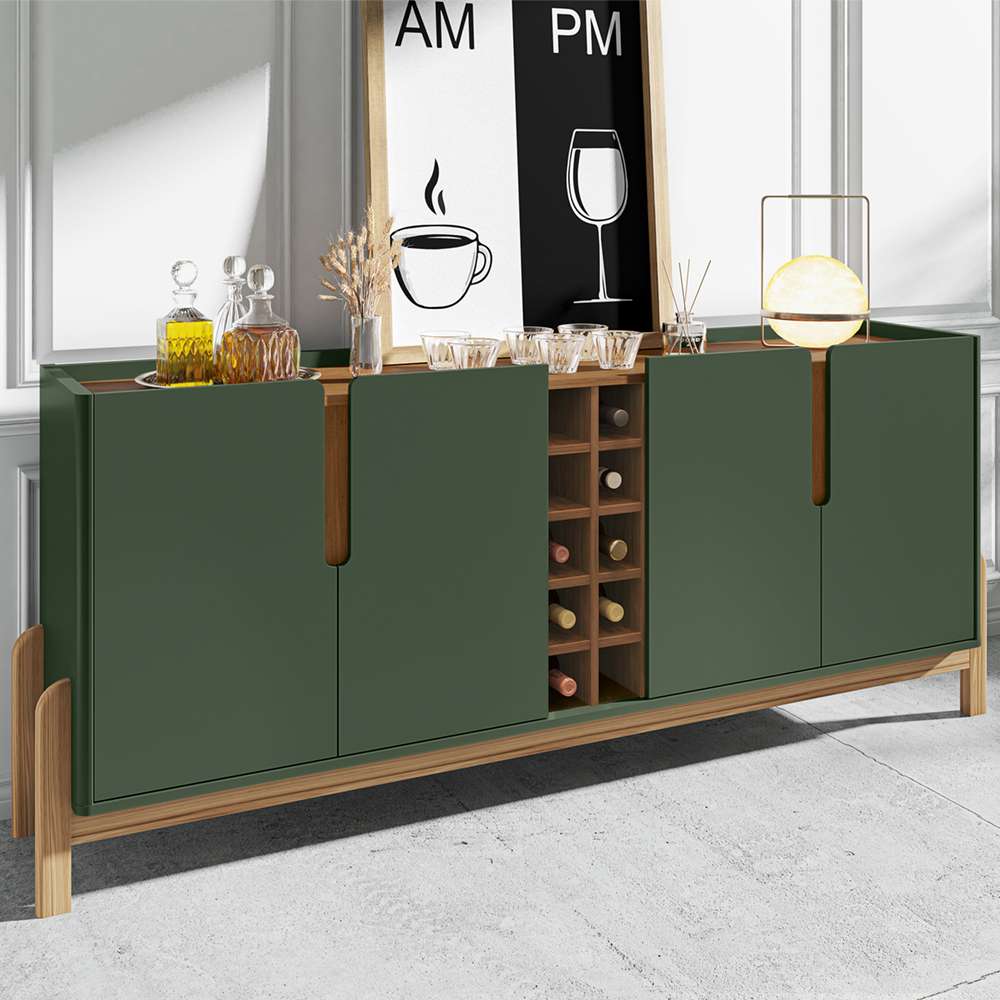 Buffet Aparador 190cm Com Adega 050520 Verde Oliva Cedro DCASA