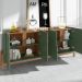 Buffet Aparador 190cm Com Adega 050520 Verde Oliva Cedro DCASA