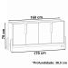Buffet Aparador 4 Portas 170cm 050518 Azul Cobalto Cedro DCASA