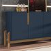 Buffet Aparador 4 Portas 170cm 050518 Azul Cobalto Cedro DCASA