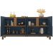 Buffet Aparador 4 Portas 170cm 050518 Azul Cobalto Cedro DCASA