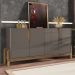 Buffet Aparador 4 Portas 170cm 050518 Cinza Perola Cedro DCASA