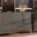 Buffet Aparador 4 Portas 170cm 050518 Cinza Perola Cedro DCASA