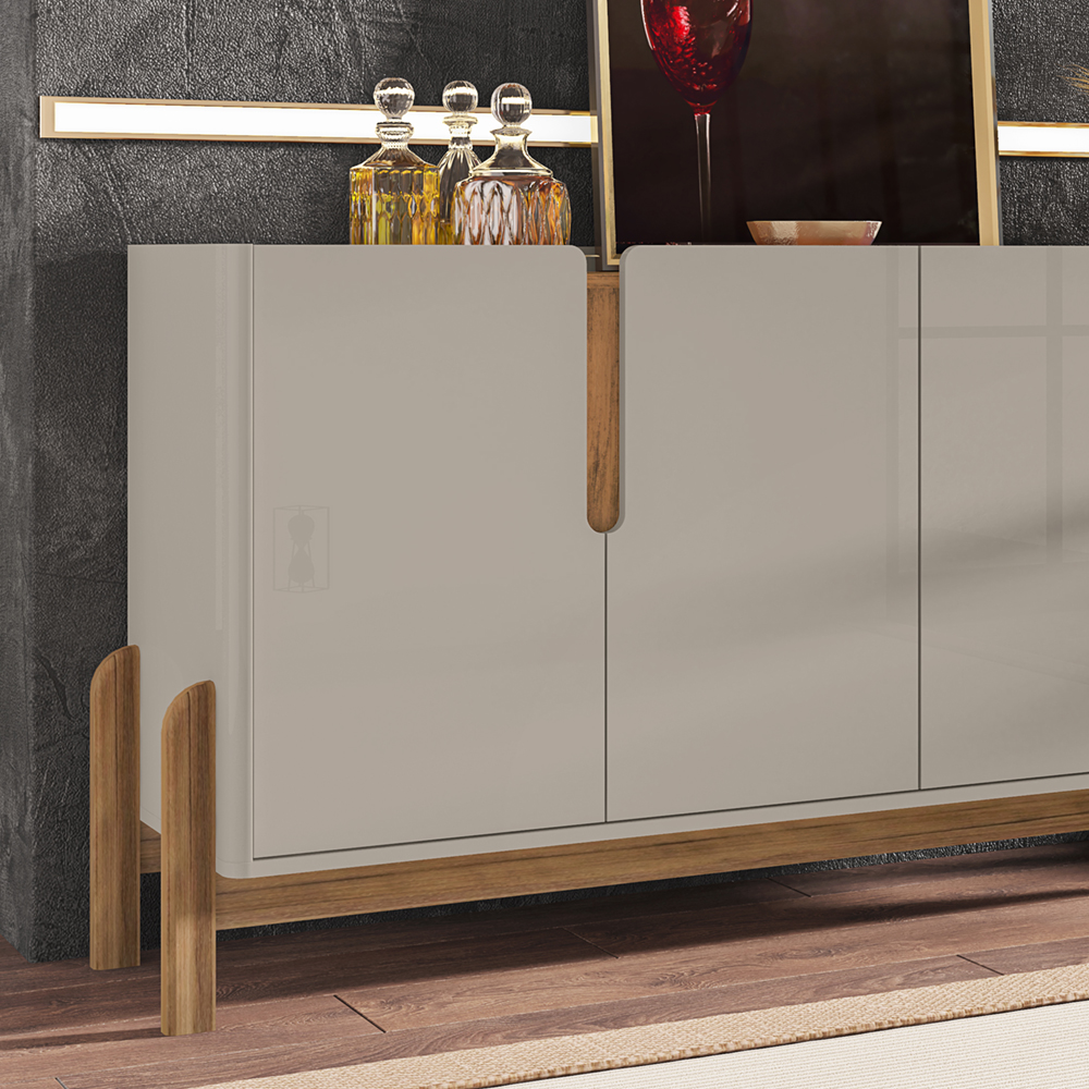 Buffet Aparador 4 Portas 170cm 050518 Off White Cedro DCASA
