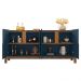 Buffet Aparador Lizz 170cm 4 Portas Azul Cobalto/Cedro - Casa D