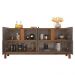 Buffet Aparador Lizz 170cm 4 Portas Cinza Pérola/Cedro - Casa D