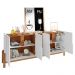 Buffet Aparador Lizz 190cm 4 Portas com Adega Branco/Cedro - Casa D