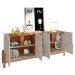 Buffet Aparador Lizz 190cm 4 Portas com Adega Off White/Cedro - Casa D