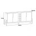 Buffet Aparador Lizz 190cm 4 Portas com Adega Off White/Cedro - Casa D