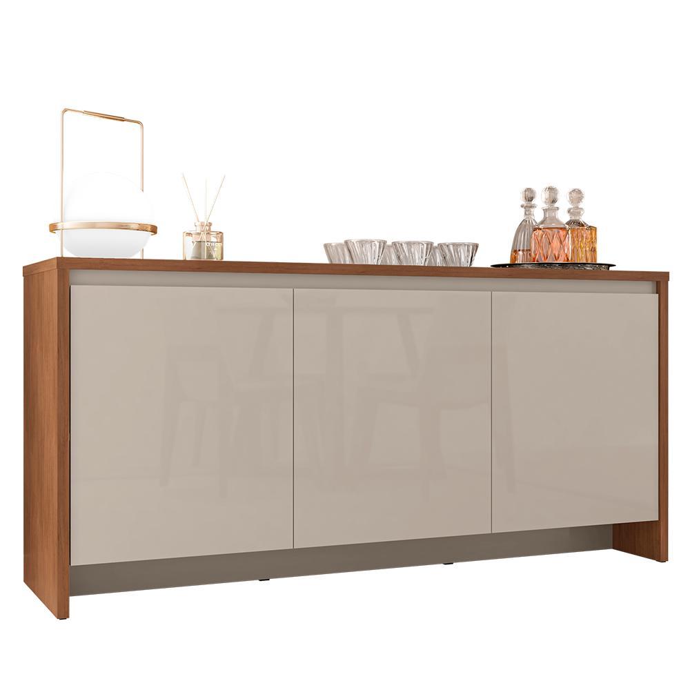 Buffet Aparador Madrid 3 Portas Cedro/Off White - Casa D 