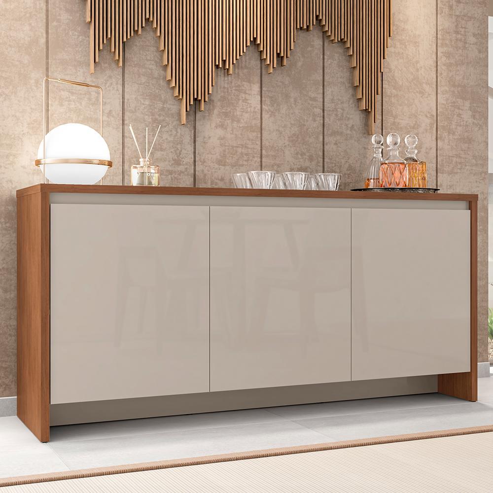 Buffet Aparador Madrid 3 Portas Cedro/Off White - Casa D 