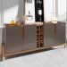 Buffet Lizz 1,90 4 Portas Cinza Perola com Cedro - Casa D