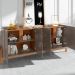 Buffet Lizz 1,90 4 Portas Cinza Perola com Cedro - Casa D