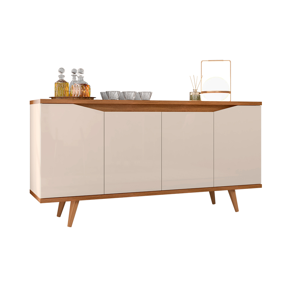 Buffet Louise Off White Cedro 4 Portas