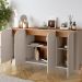 Buffet Memphis  4 Portas Off White com Cedro - Casa D