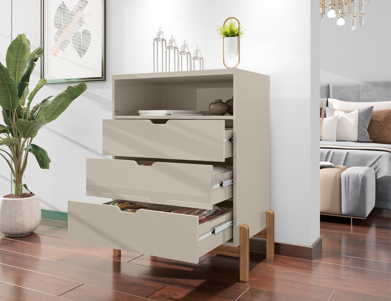 Cômoda Stilus 3 Gavetas Off White