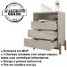 Comoda 3 Gavetas Para Quarto 005025 Off White DCASA