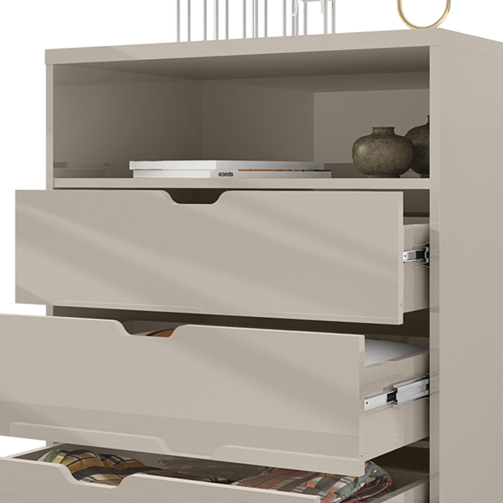Comoda 3 Gavetas Para Quarto 005025 Off White DCASA