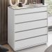 Comoda Tampo De Vidro 5 Gavetas 010059 Branco DCASA
