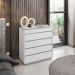 Comoda Tampo De Vidro 5 Gavetas 010059 Branco DCASA