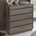 Comoda Tampo De Vidro 5 Gavetas 010059 Cinza Perola DCASA