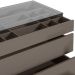Comoda Tampo De Vidro 5 Gavetas 010059 Cinza Perola DCASA