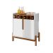 Conjunto Buffet 1.7 e Bar Ramp Branco Cedro
