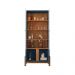 Conjunto Buffet 170 e Cristaleira Jayce Azul Cobalto Cedro