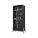 Conjunto Buffet 190 e Cristaleira Perry Cinza Perola Cedro