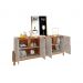 Conjunto Buffet 190 e Cristaleira Perry Off White Cedro