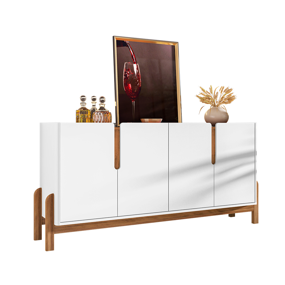 Conjunto Buffet e Cristaleira Jayce - Branco