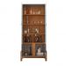 Conjunto Mesa de Centro e Cristaleira Kast Cinza e Cedro