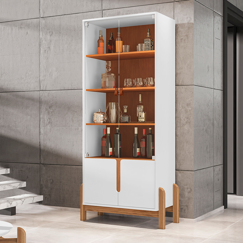 Conjunto Sala De Estar Completo Seville Branco Cedro