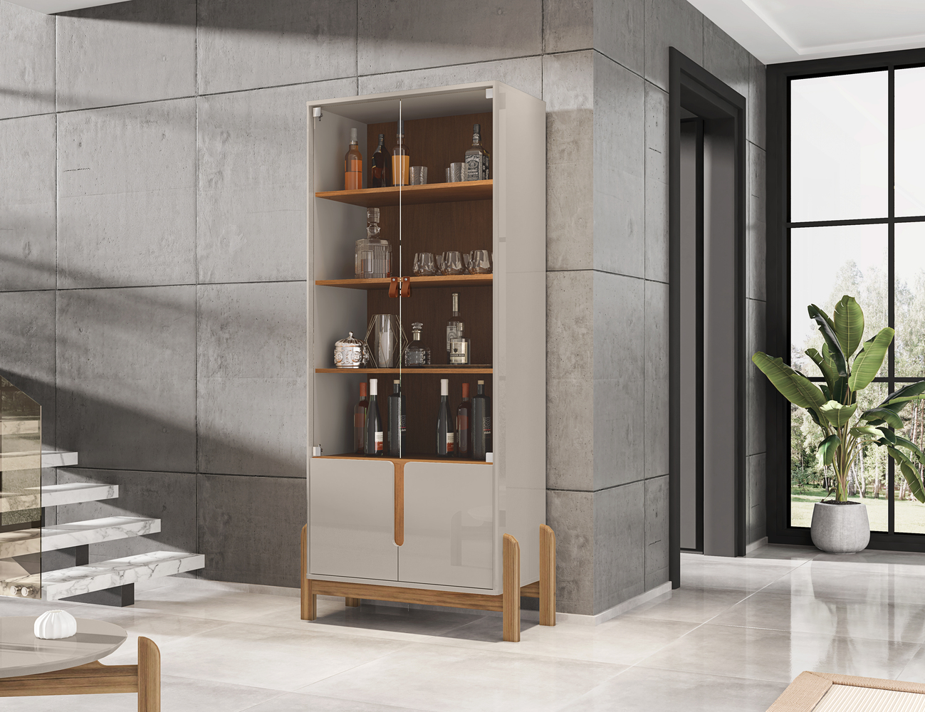 Conjunto Sala De Estar Completo Seville Off White Cedro