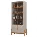 Cristaleira 4 Portas Para Sala De Estar 50519 Off White Cedro DCASA