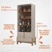 Cristaleira 4 Portas Para Sala De Estar 50519 Off White Cedro DCASA